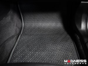 Alfa Romeo Giulia Floor Mat Set - All Weather Rubber Front/ Rear 4 Piece Set - Deluxe - RWD Model